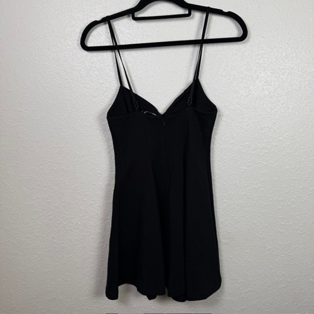 NWT Zara Fit and Flare Mini Dress Sleeveless Sweetheart Neckline Black Medium - Picture 4 of 12